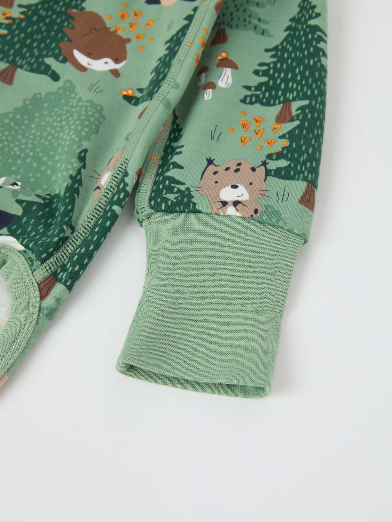 Forest Print Wraparound Babygrow from the Polarn O. Pyret baby collection. The best ethical kids clothes