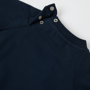 Navy Cotton Baby Sweatshirt from the Polarn O. Pyret baby collection. Ethically produced kids clothing.