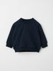 Navy Cotton Baby Sweatshirt from the Polarn O. Pyret baby collection. Ethically produced kids clothing.