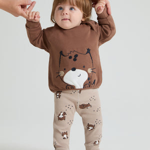 Lynx Applique Baby Sweatshirt 4-6m / 68