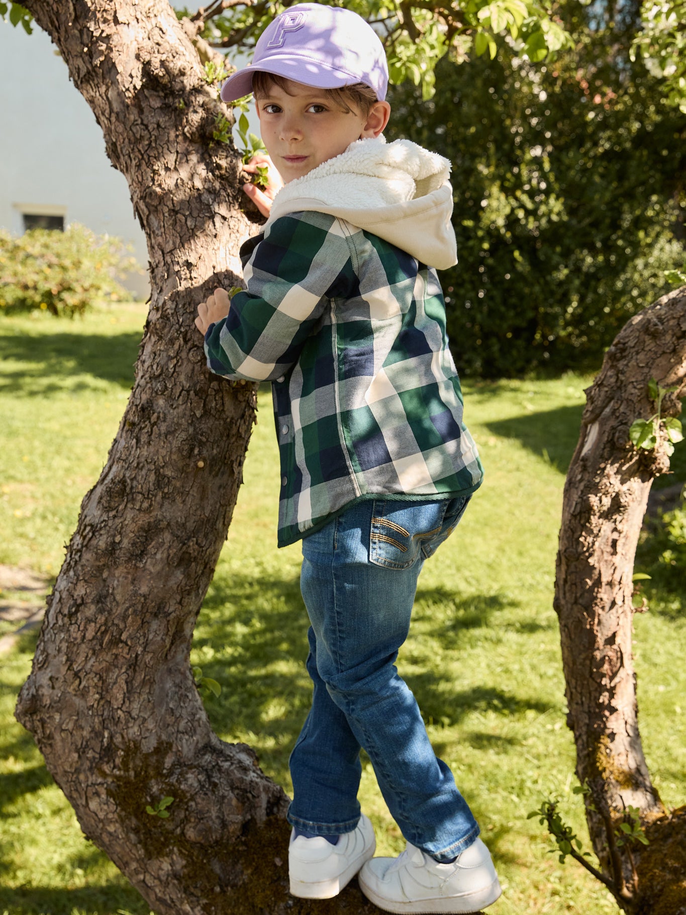 Fleece Lined Check Kids Shirt 5-6y / 116