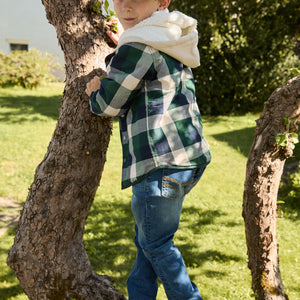 Fleece Lined Check Kids Shirt 5-6y / 116