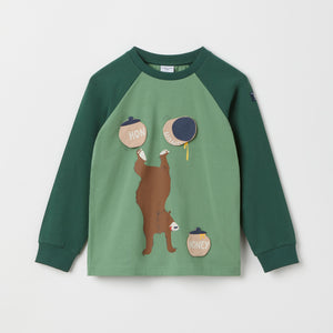 Bear Print Raglan Top from Polarn O. Pyret kidswear. Clothes made using sustainably sourced materials.