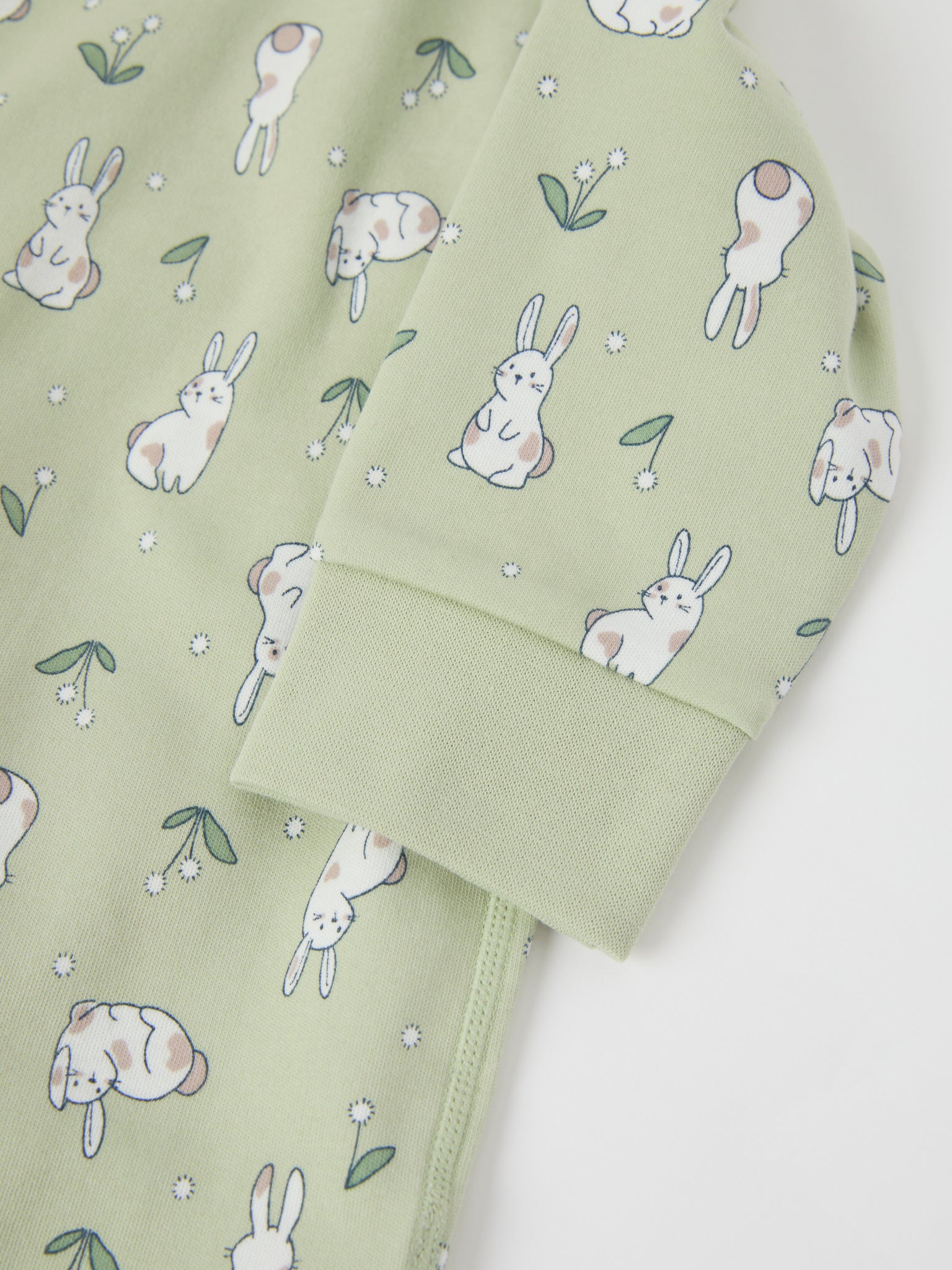 Bunny Print Cotton Baby Romper from the Polarn O. Pyret baby collection. Ethically produced kids clothing.