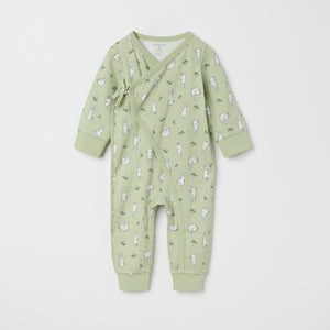 Bunny Print Cotton Baby Romper from the Polarn O. Pyret baby collection. Ethically produced kids clothing.