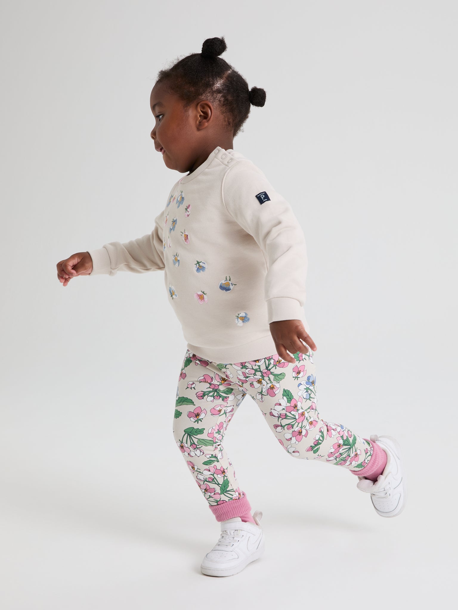 Apple Blossom Print Kids Leggings 5-6y / 116