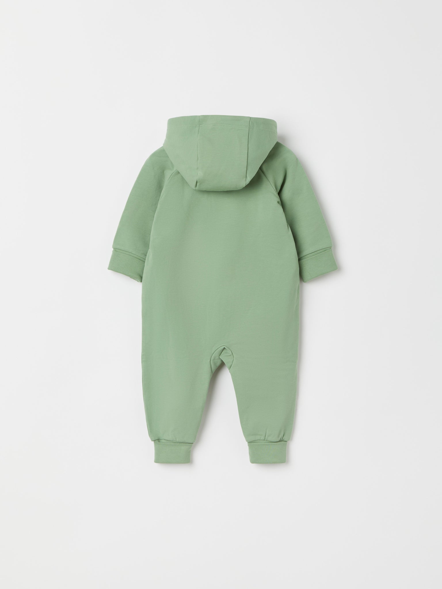 Green Organic Cotton Sweatshirt Baby All-in-one from the Polarn O. Pyret baby collection. Nordic kids clothes made from sustainable sources.