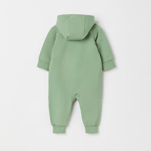 Green Organic Cotton Sweatshirt Baby All-in-one from the Polarn O. Pyret baby collection. Nordic kids clothes made from sustainable sources.