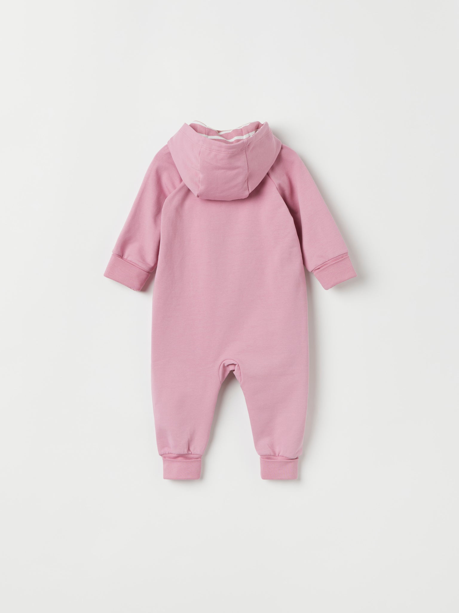 Pink Organic Cotton Sweatshirt Baby All-in-one from the Polarn O. Pyret baby collection. Ethically produced kids clothing.