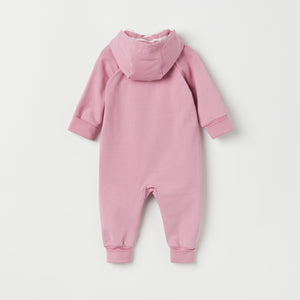 Pink Organic Cotton Sweatshirt Baby All-in-one from the Polarn O. Pyret baby collection. Ethically produced kids clothing.