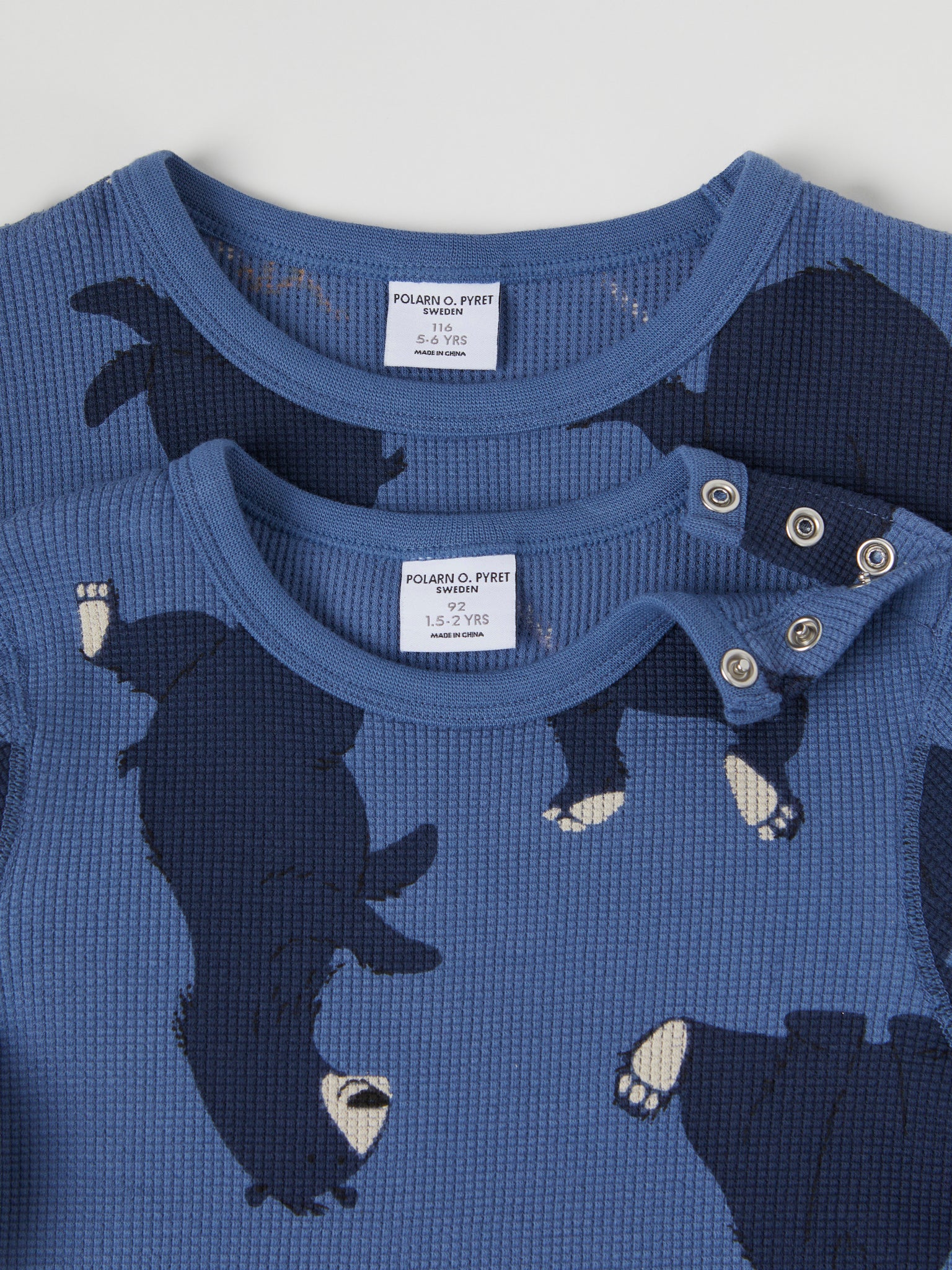 Bear Print Kids Top from Polarn O. Pyret kidswear. Ethically produced kids clothing.