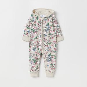 Apple Blossom Print Baby All-in-one