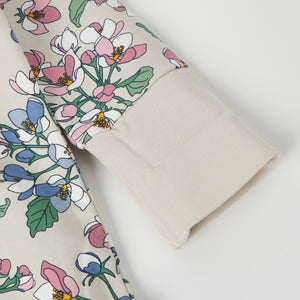 Apple blossom Print Baby All-in-one from the Polarn O. Pyret baby collection. Clothes made using sustainably sourced materials.