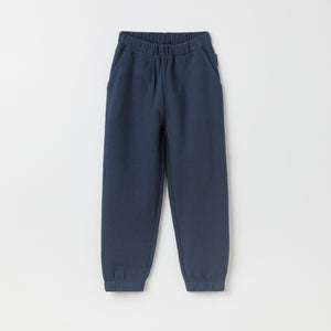 Blue Jersey Pique Kids Joggers from Polarn O. Pyret kidswear. The best ethical kids clothes