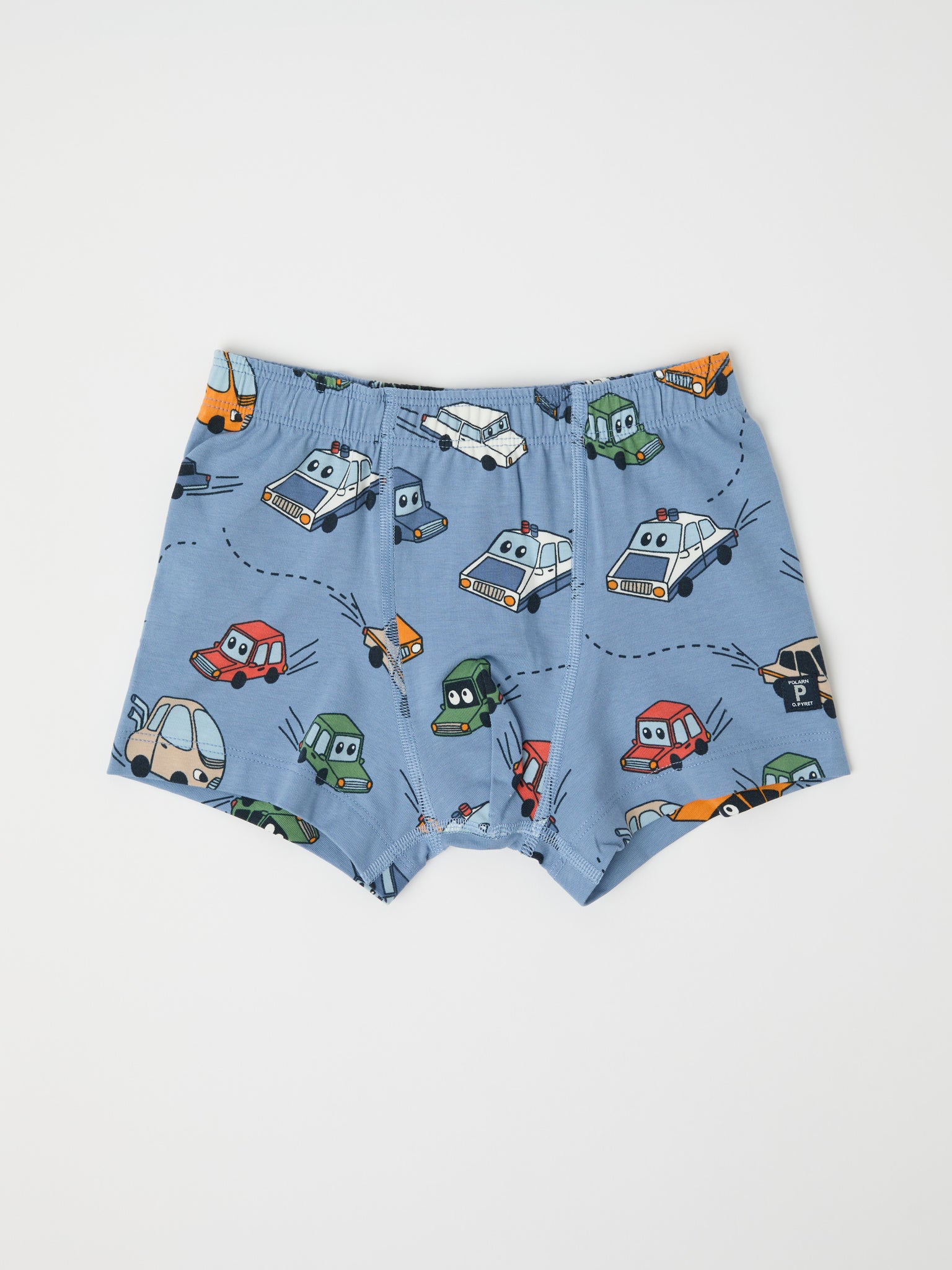 Cotton Boys Boxers with Car Print from Polarn O. Pyret kidswear. The best ethical kids clothes