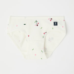 Girls Floral Print Briefs from Polarn O. Pyret kidswear. Ethically produced kids clothing.