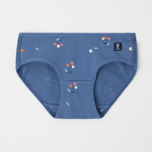 Girls Floral Print Briefs from Polarn O. Pyret kidswear. Clothes made using sustainably sourced materials.