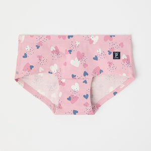 Girls Heart Print Hipster Briefs from Polarn O. Pyret kidswear. Ethically produced kids clothing.