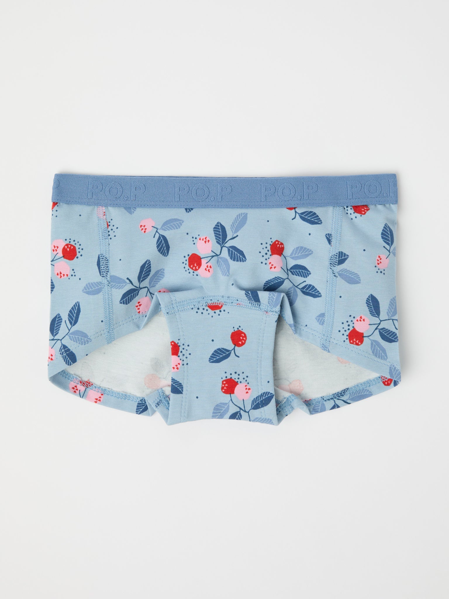 Girls Heart Print Boxer Briefs from Polarn O. Pyret kidswear. Ethically produced kids clothing.