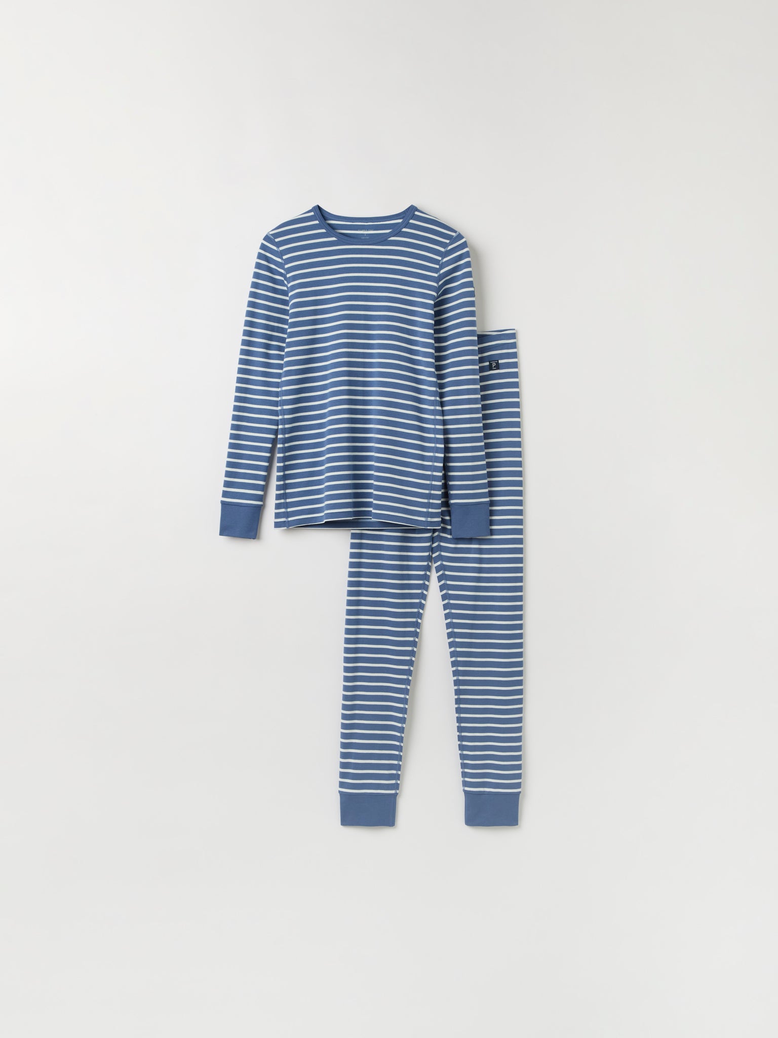 Blue Striped Adult Pyjamas from Polarn O. Pyret kidswear. Ethically produced kids clothing.