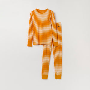 Yellow Striped Adult Pyjamas from Polarn O. Pyret kidswear. The best ethical kids clothes