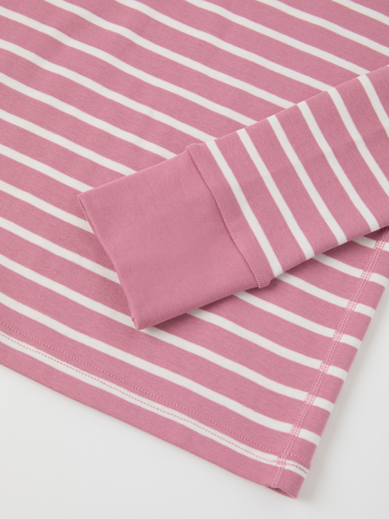 Pink Striped Adult Pyjamas from Polarn O. Pyret kidswear. Clothes made using sustainably sourced materials.