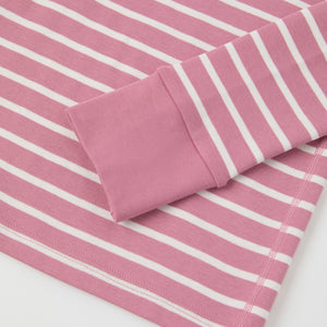 Pink Striped Adult Pyjamas from Polarn O. Pyret kidswear. Clothes made using sustainably sourced materials.