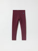 Burgundy Organic Kids Leggings from Polarn O. Pyret kidswear. Nordic kids clothes made from sustainable sources.