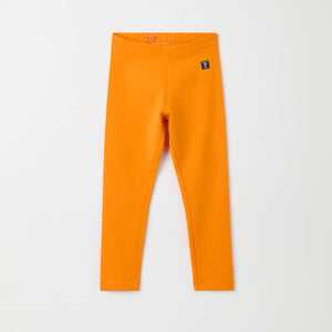 Yellow Organic Kids Leggings from Polarn O. Pyret kidswear. Nordic kids clothes made from sustainable sources.