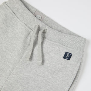 Grey Organic Kids Joggers from Polarn O. Pyret kidswear. Ethically produced kids clothing.