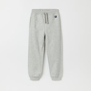 Grey Organic Kids Joggers from Polarn O. Pyret kidswear. Ethically produced kids clothing.