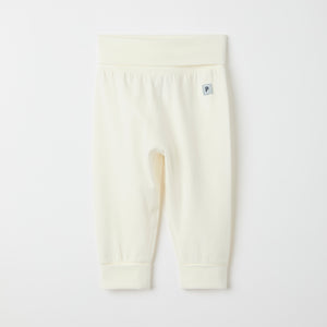 White Cotton Baby Leggings from the Polarn O. Pyret baby collection. Ethically produced kids clothing.