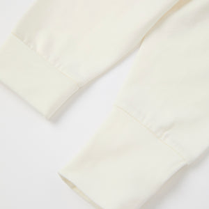 White Cotton Baby Leggings from the Polarn O. Pyret baby collection. Ethically produced kids clothing.