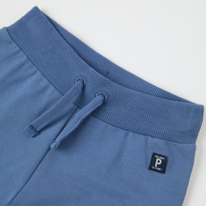 Blue  Cotton Baby Leggings from the Polarn O. Pyret baby collection. Clothes made using sustainably sourced materials.