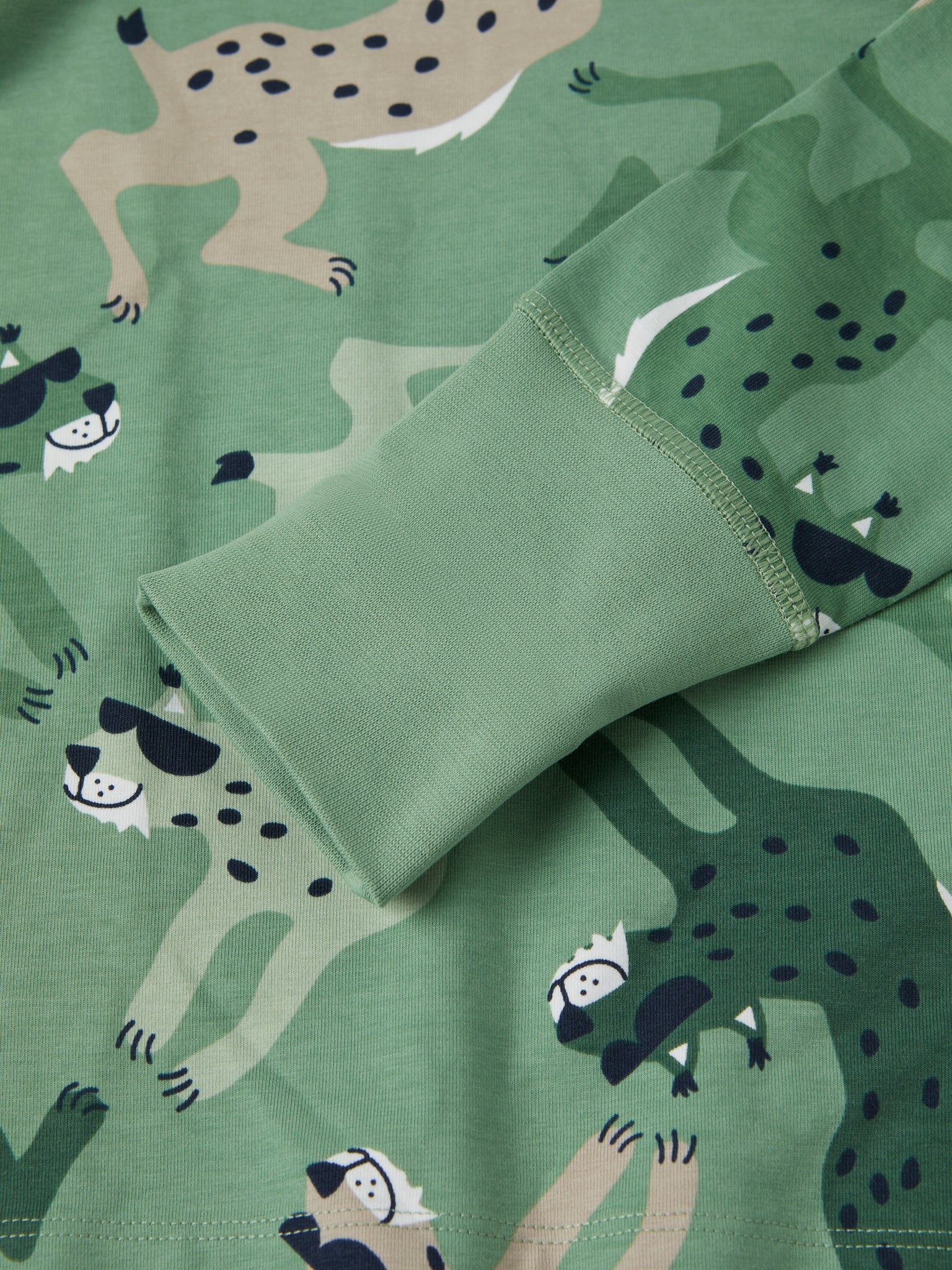 Lynx Print Kids Pyjamas from Polarn O. Pyret kidswear. Nordic kids clothes made from sustainable sources.