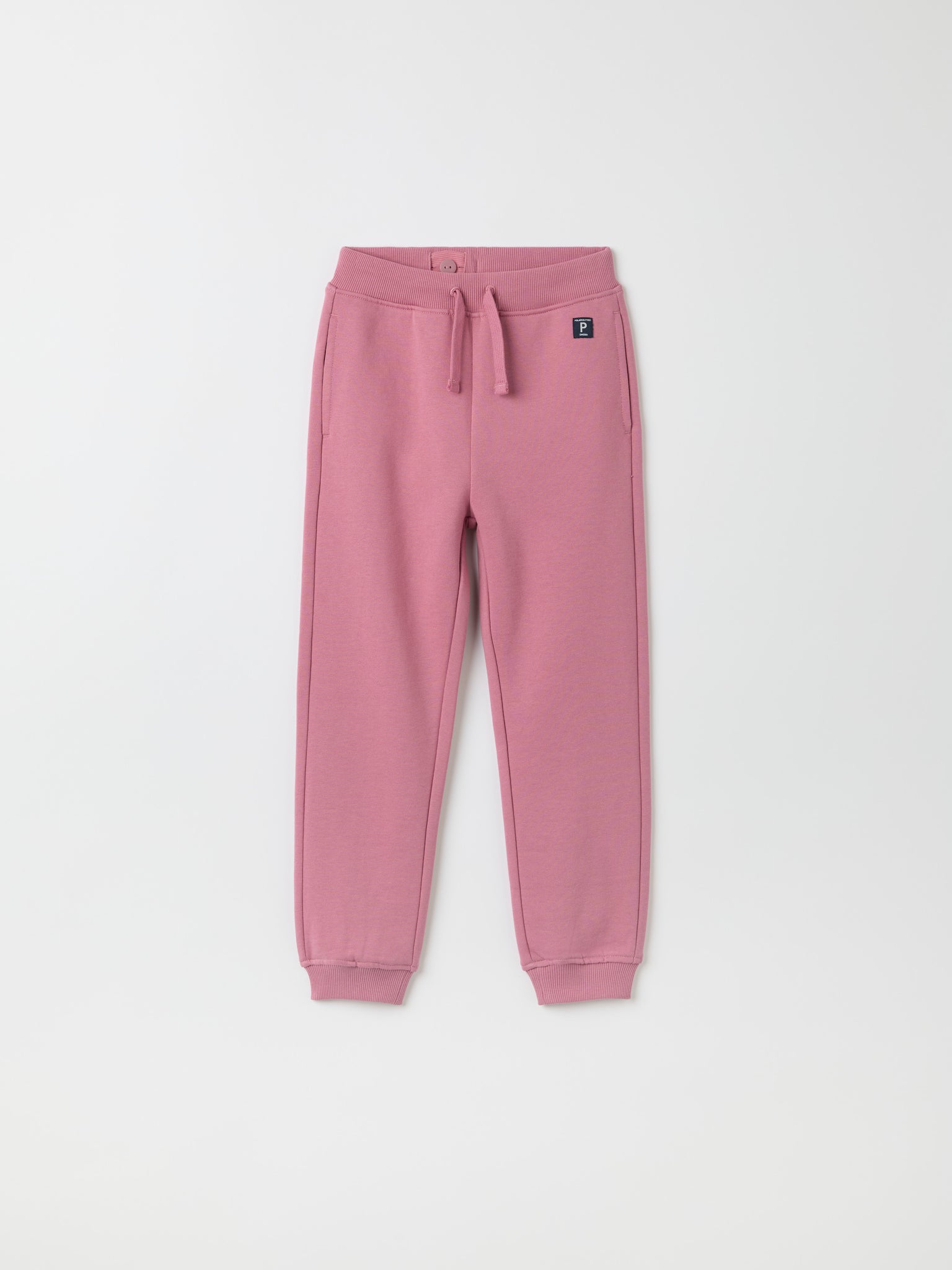 Pink Organic Kids Joggers from Polarn O. Pyret kidswear. The best ethical kids clothes