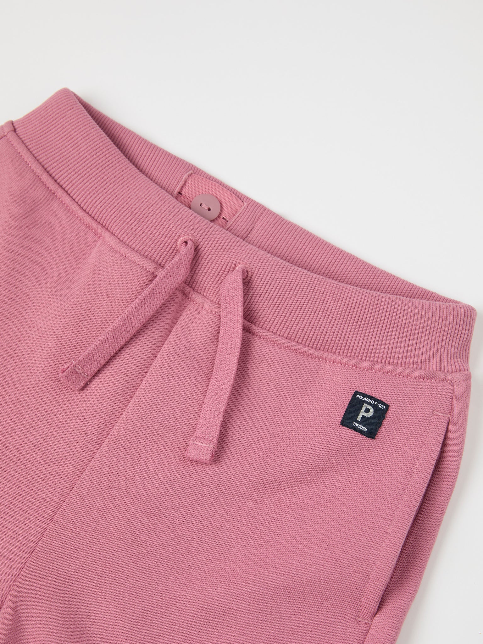 Pink Organic Kids Joggers from Polarn O. Pyret kidswear. The best ethical kids clothes