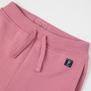 Pink Organic Kids Joggers from Polarn O. Pyret kidswear. The best ethical kids clothes