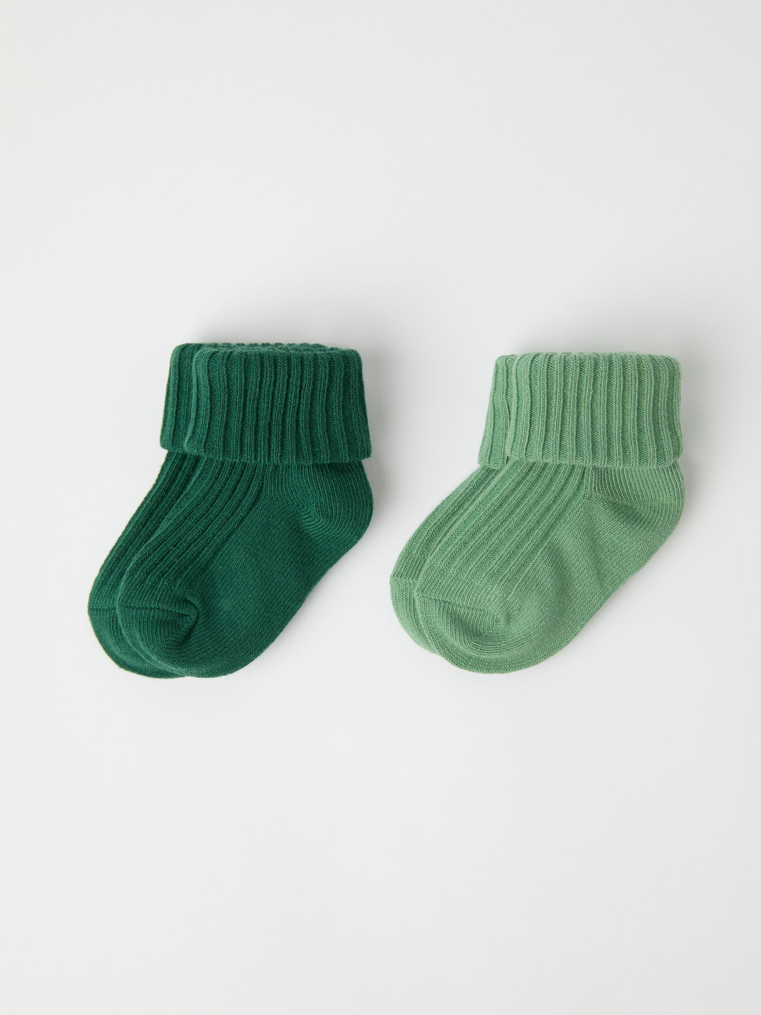 Two Pack Green Baby Socks from the Polarn O. Pyret baby collection. The best ethical kids clothes