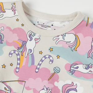 Unicorn Print Kids Pyjamas from Polarn O. Pyret kidswear. Clothes made using sustainably sourced materials.