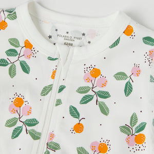 Heart  Print Cotton Baby Sleepsuit from the Polarn O. Pyret baby collection. The best ethical kids clothes