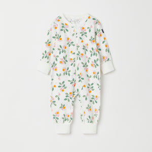 Heart  Print Cotton Baby Sleepsuit from the Polarn O. Pyret baby collection. The best ethical kids clothes