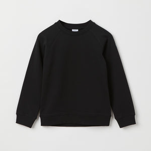 Black Kids Sweatshirt from Polarn O. Pyret kidswear. Ethically produced kids clothing.