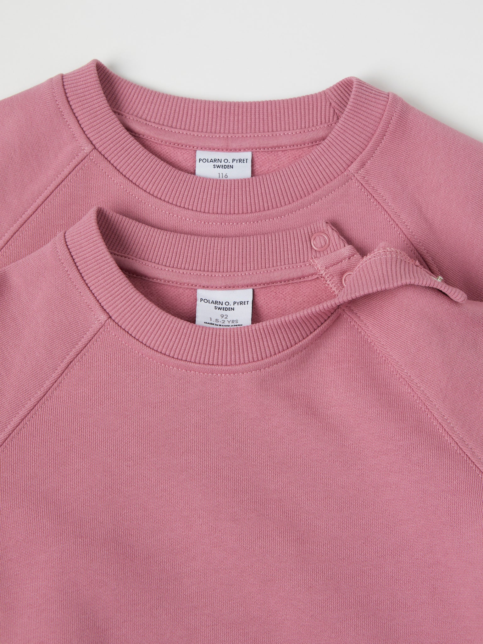 Pink Kids Sweatshirt from Polarn O. Pyret kidswear. The best ethical kids clothes