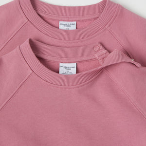 Pink Kids Sweatshirt from Polarn O. Pyret kidswear. The best ethical kids clothes