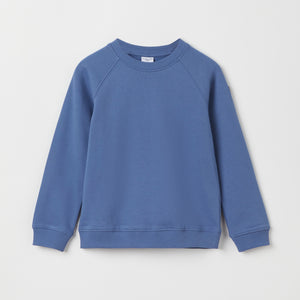 Blue Kids Sweatshirt from Polarn O. Pyret kidswear. Ethically produced kids clothing.