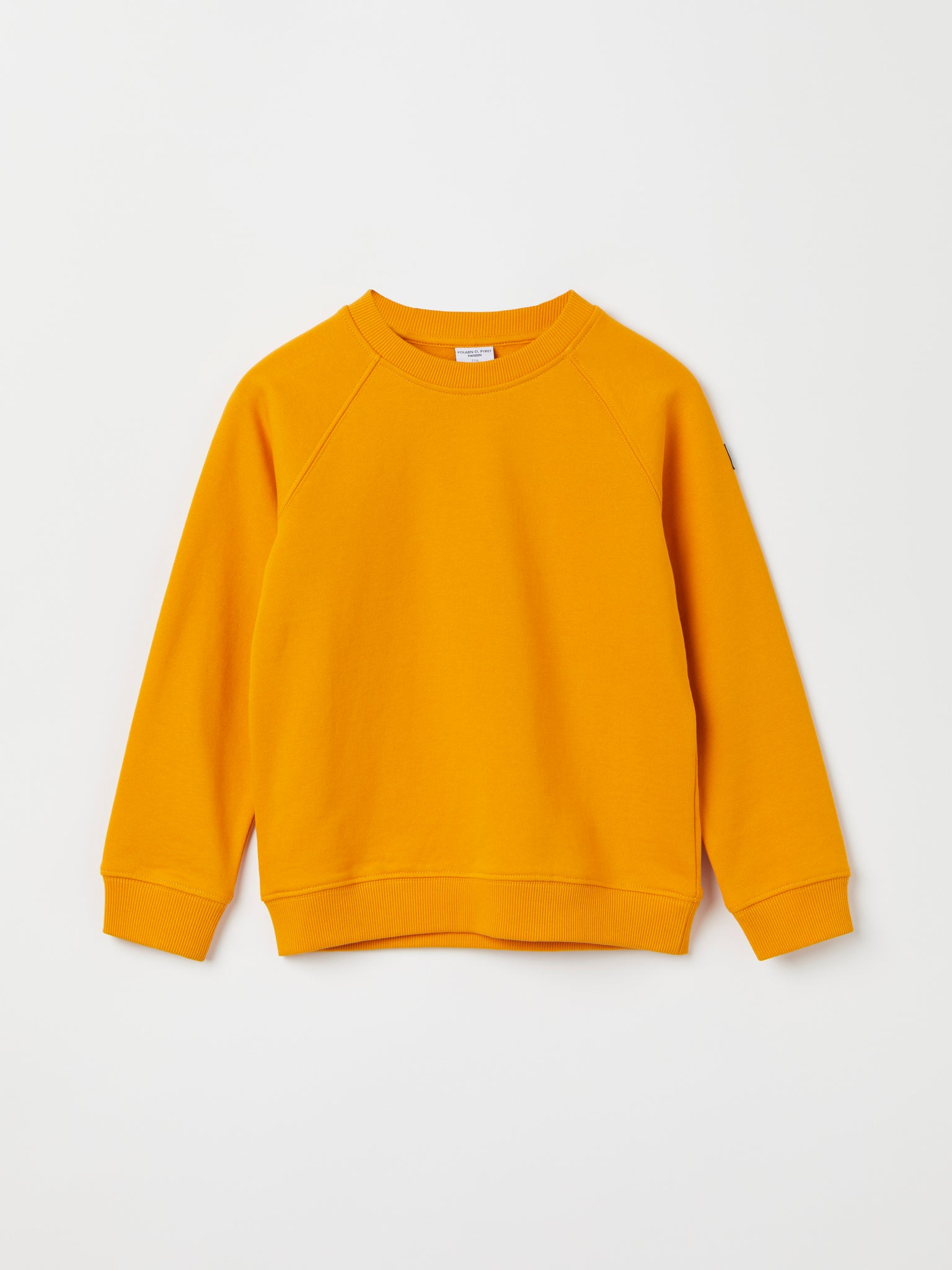 Yellow Kids Sweatshirt from Polarn O. Pyret kidswear. Nordic kids clothes made from sustainable sources.