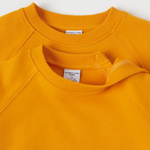 Yellow Kids Sweatshirt from Polarn O. Pyret kidswear. Nordic kids clothes made from sustainable sources.