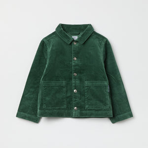 Green Corduroy Kids Jacket from Polarn O. Pyret kidswear. Ethically produced kids clothing.