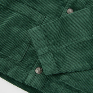 Green Corduroy Kids Jacket from Polarn O. Pyret kidswear. Ethically produced kids clothing.